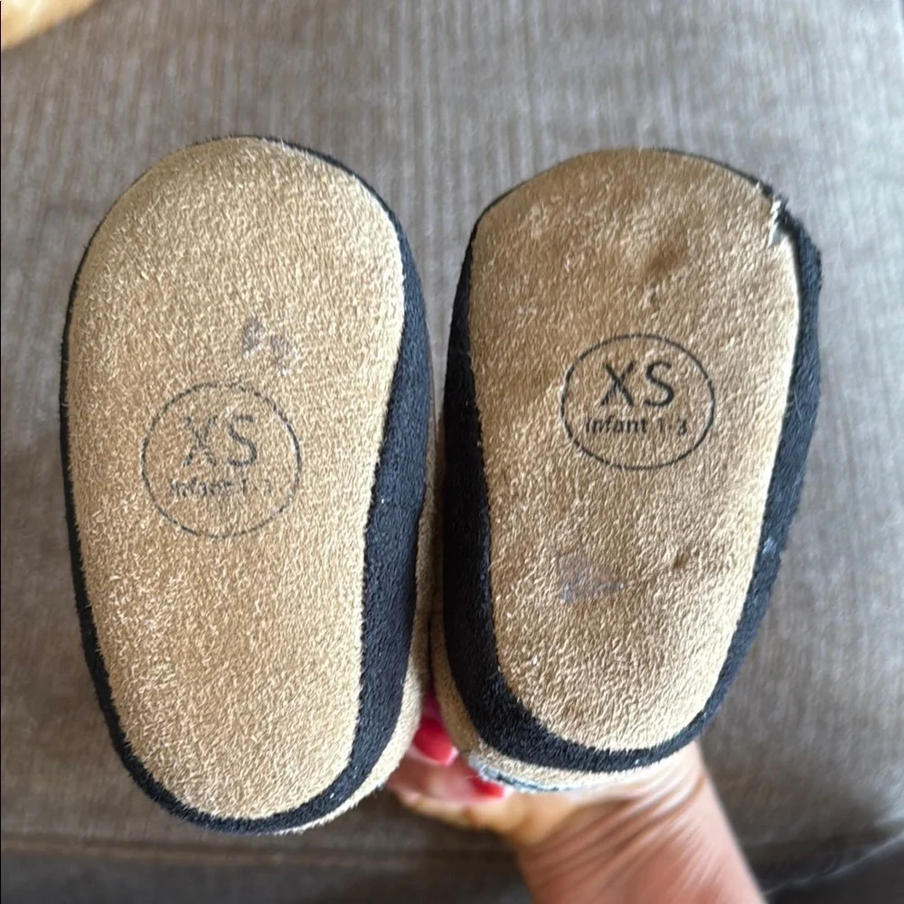 Cozy Pink and Tan Baby Boots Slippers, XS